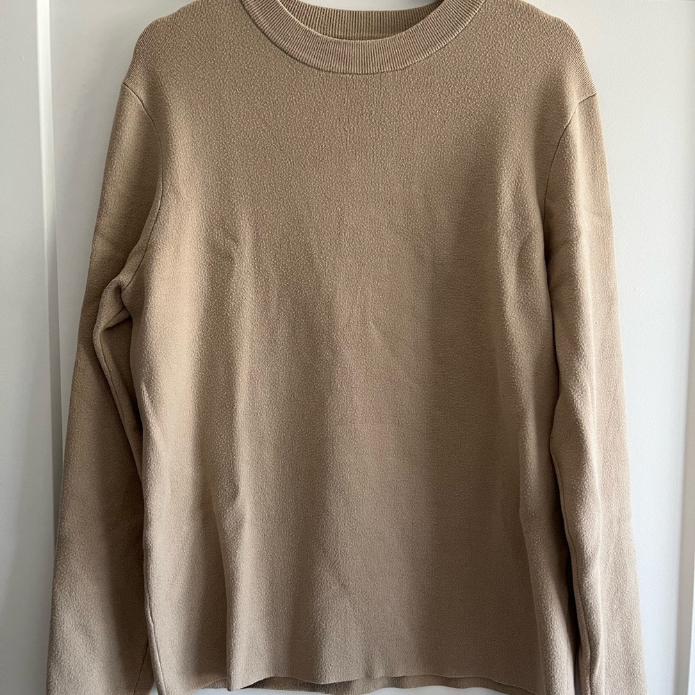 SAMSOE Men's Beige Crewneck Sweater
